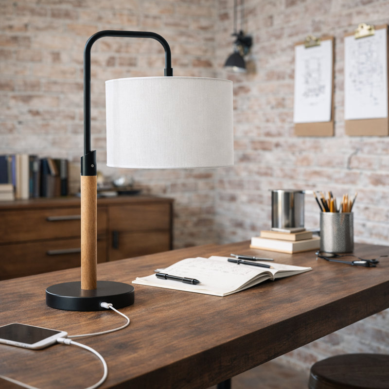 PANIZ SIMPLE TABLE LAMP WITH CYLINDER SHADE
