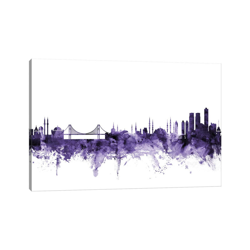 Istanbul, Turkey Skyline by Michael Tompsett - Wrapped Canvas Gallery-Wrapped Canvas Giclée, 20.32 cm H x 30.48 cm W