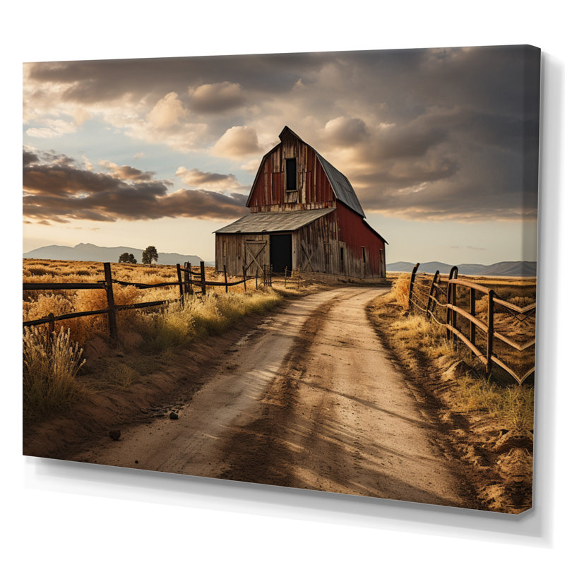 Bentlei Barns Rustic Charm II - Barns Wall Art, 30" H x 40" W x 1.5" D, Wrapped Canvas