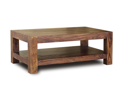 Donoghue Solid Wood Four Leg Coffee Table, Honey