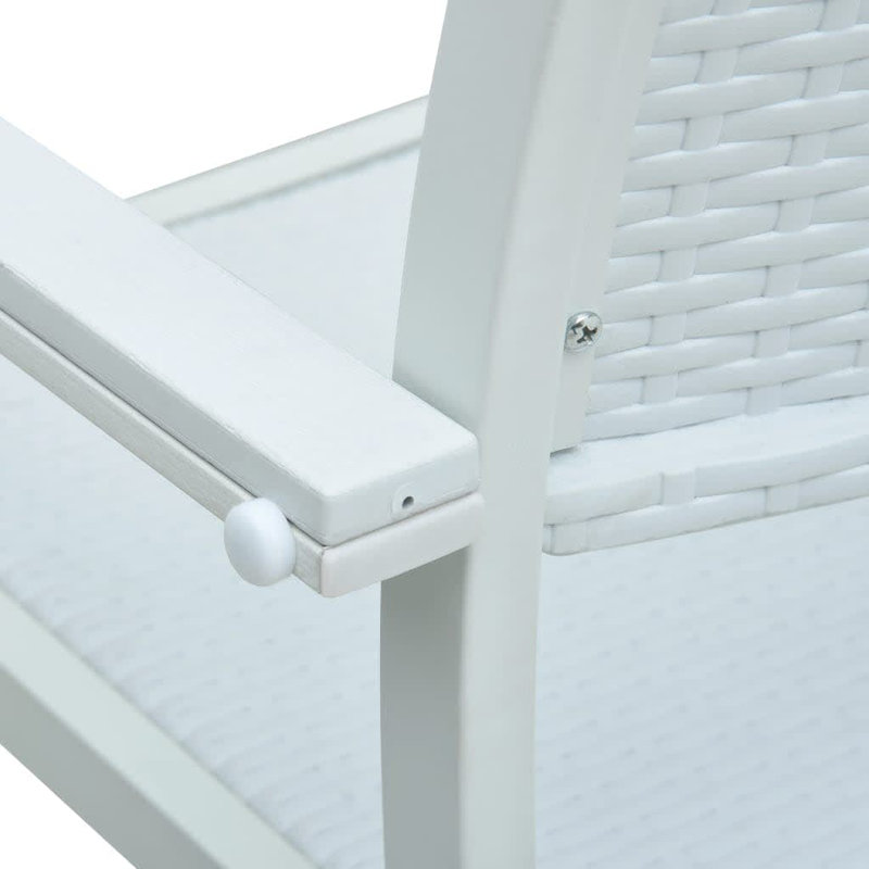 Harley-J 8 - Person Patio Dining Set with Rectangular Table, White