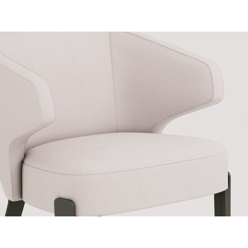 Fauteuil demi-tonneau Meisner, Gris clair