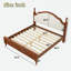Lit plateforme en bois avec tête de lit tapissier et pieds robustes-7792082-7792083