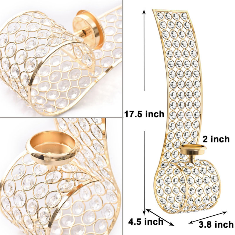 2 Piece Wall Wall Sconce Set, Gold