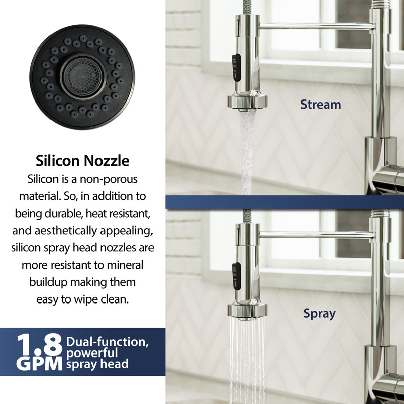 Karran Kadira Pull Down Kitchen Faucet, Chrome