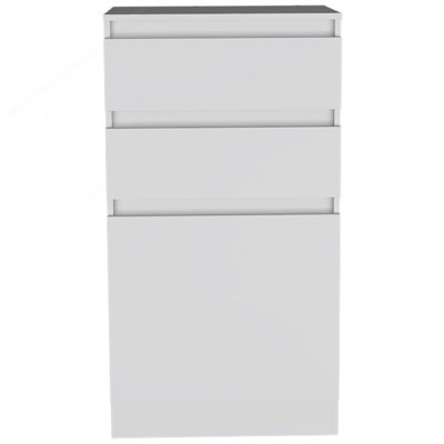Commode 2 tiroirs Cassel - blanc