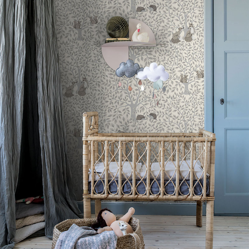 Crase 10.05m x 53cm Matte Paste the Wall Wallpaper Roll, Off White/Grey