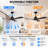 52" Solid Wood Blade Ceiling Fan with Remote-1013826746-1013826727