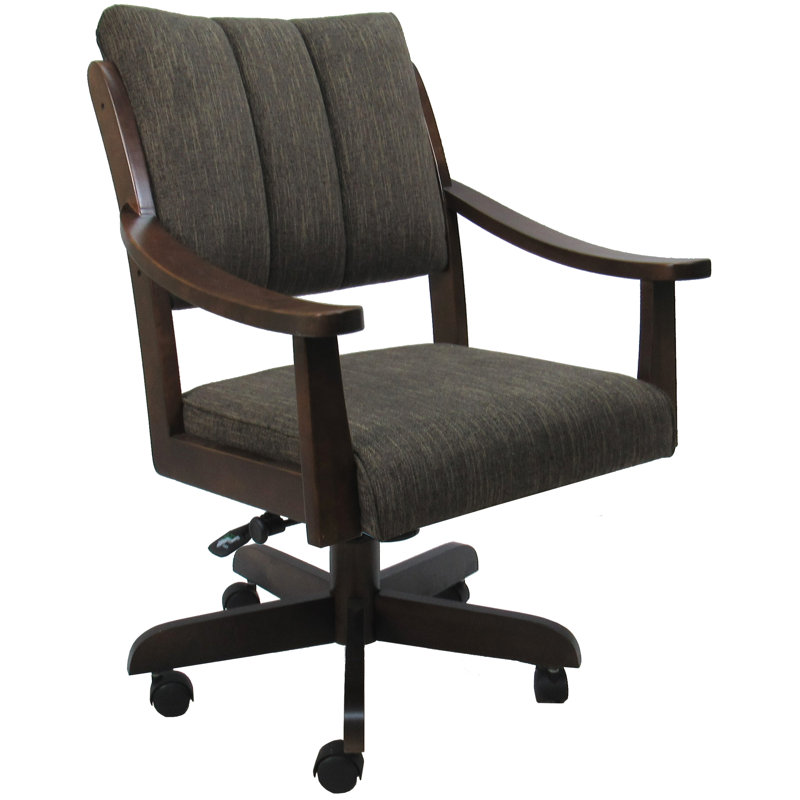 Casa Solid Wood Dining Caster Chair, Sanora Brown, Brown Honey