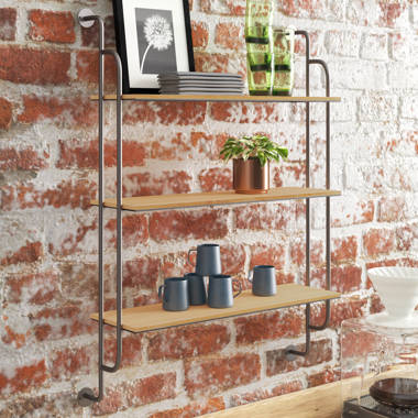 Cole and Grey Modern Wood Wall Shelf Novogratz