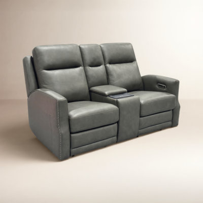 Henri 69" Genuine Leather Reclining Loveseat