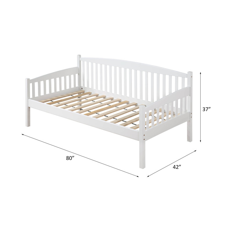 Twin Daybed,Guest Bed,Bed Frame, White