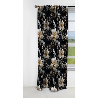 Frederica - Glam Feather Abstract Blackout Curtain - 1 Panels