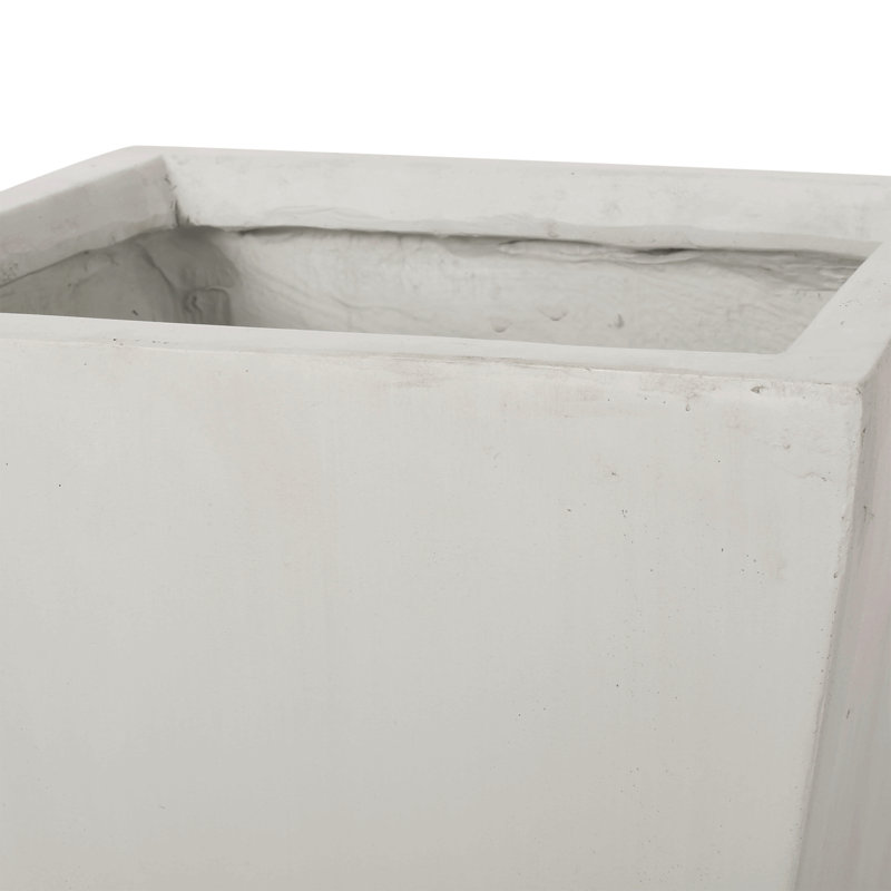 Petit pot à fleurs 13 po Mgo, 24.75" H x 13" W x 13" D, Matte White