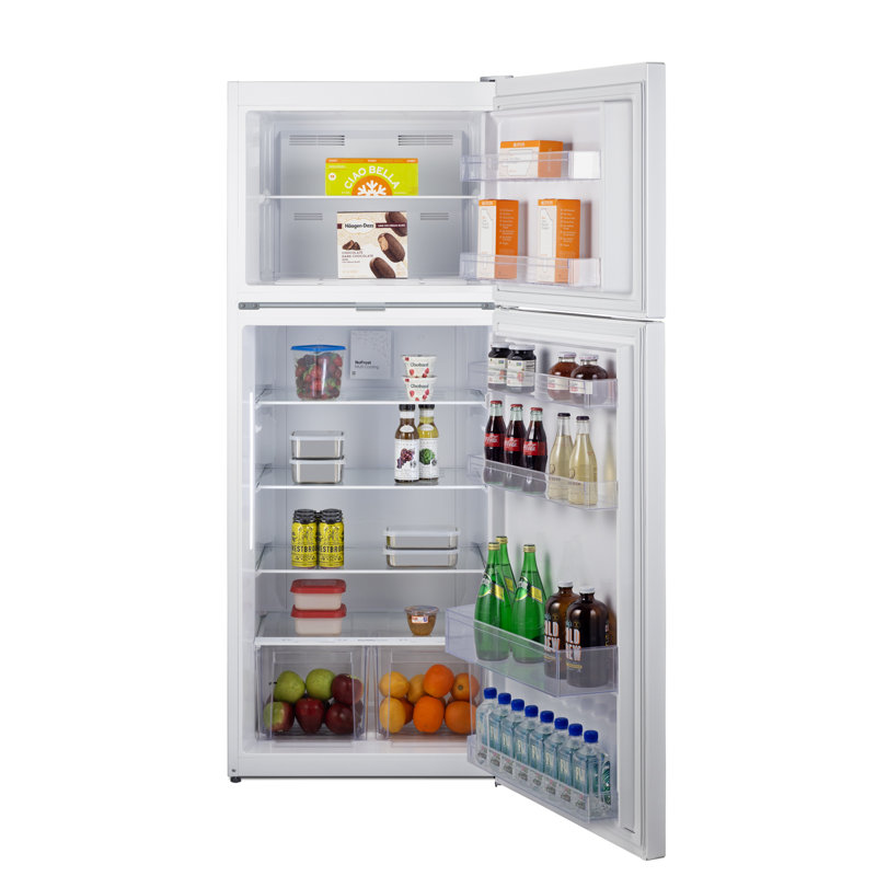 Summit Appliance 28" Wide Top-Mount Refrigerator-Freezer, White, Right Handed