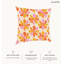 Coussin décoratif intérieur / extérieur en polyester rétro floral