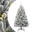 Artificial Christmas Tree Green and White PVC and Metal-369322931