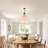  6-Light Modern Drum Golden Chandelier with Linen Shade-1760759158