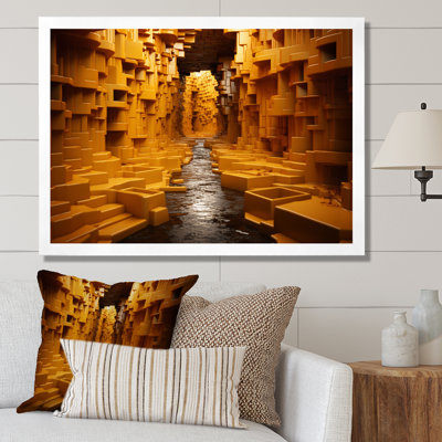 " Yellow Geometric Tunnel II "
