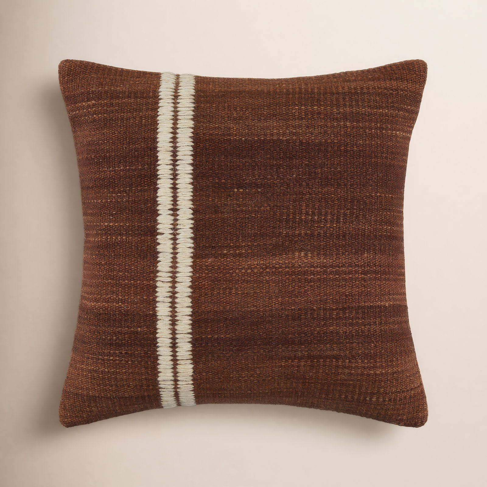 Jundah Cotton Pillow Cover, Square 20", Red, Duck Down