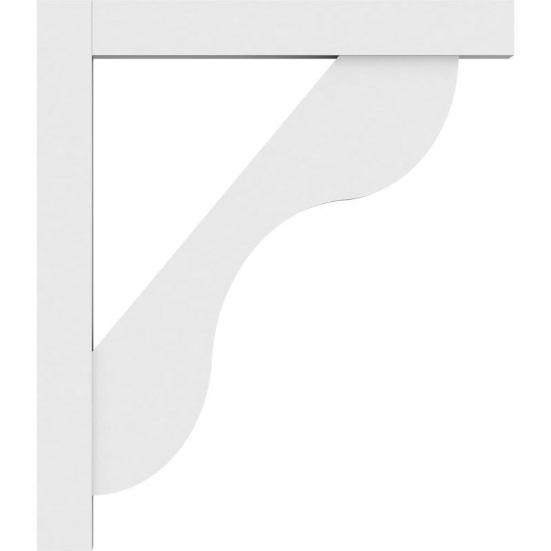 Support standard en PVC de qualité architecturale avec extrémités en bloc Carmel, H 30 po x l 3 po x P 30 po