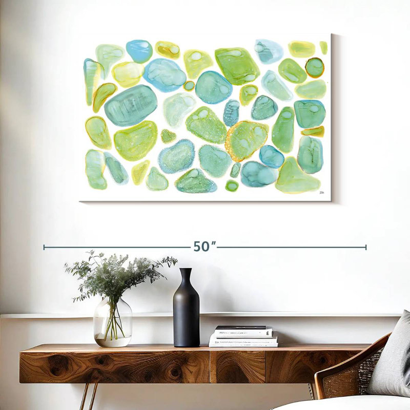 Abstrait de verre de mer Avery, H 26 po x l 39 po