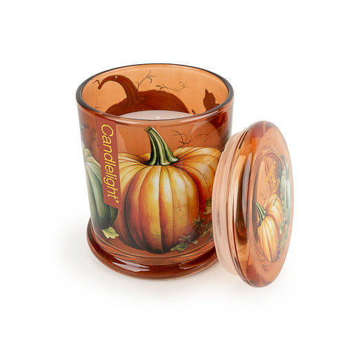 Scented Jar Candle with Glass Holder