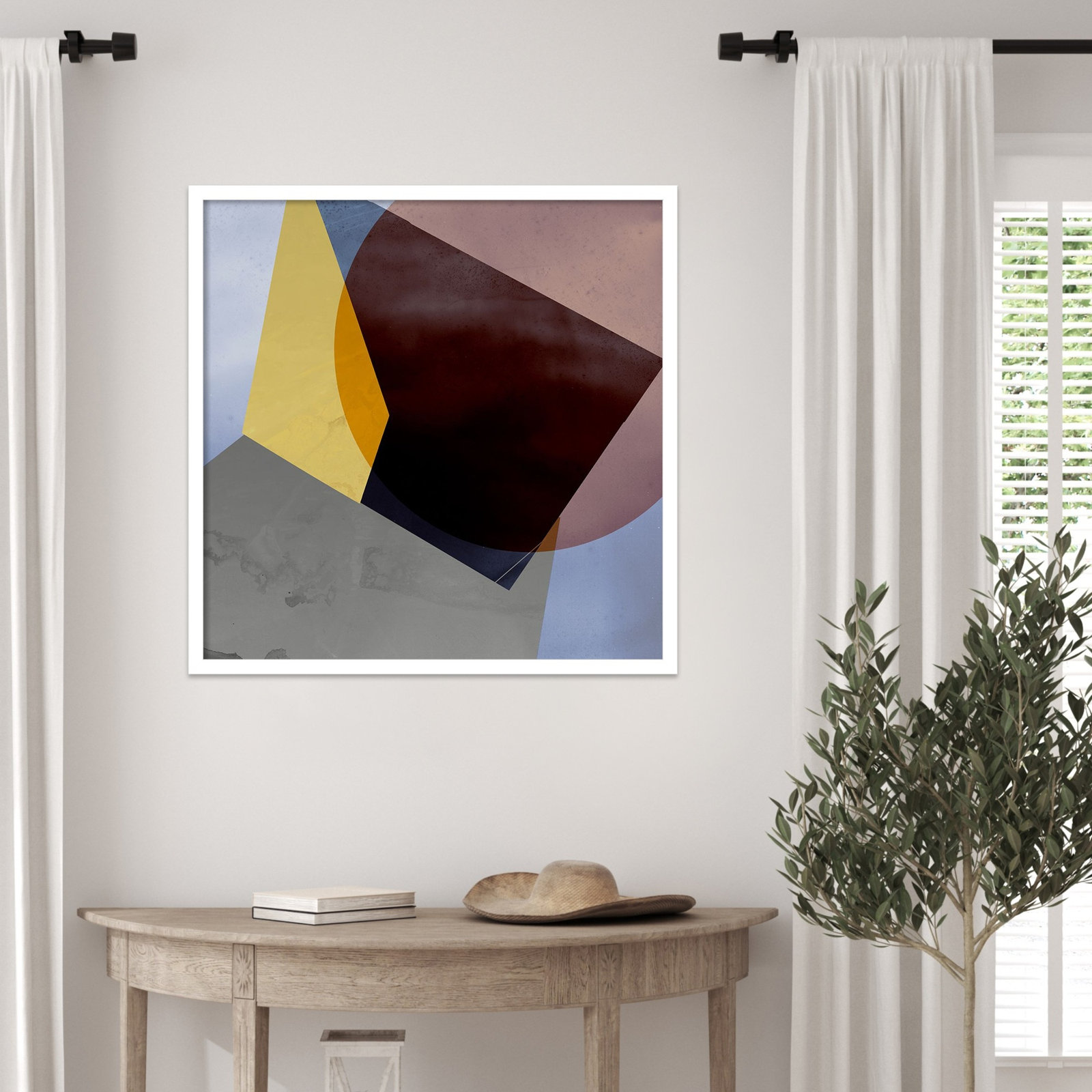 Flagler "Essentially Minimal II" Print, 25" H x 25" W, White