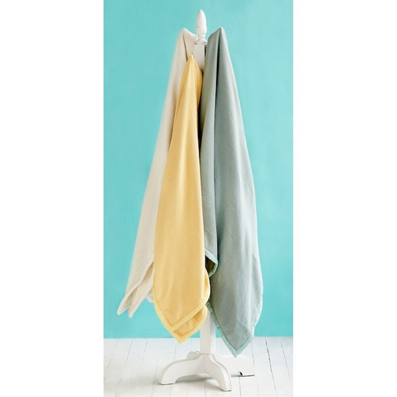  Couverture en mélange de coton, Bleu sarcelle, Grand