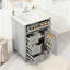 Meuble-lavabo de 24 po avec un tiroir rabattable et 3 tiroirs standards (gris)-734832234