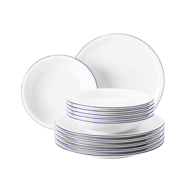 Piece Porcelain Dinnerware Set - Service for 6