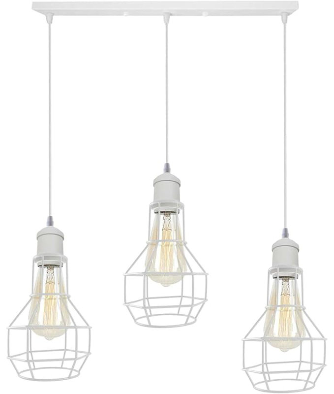 3 - Light White Geometric Pendant