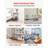 3 Pieces Coffee Table Sets with Shelf