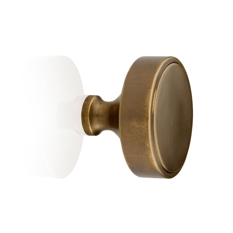 Poignée ronde Nova, Laiton vieilli, H 1,26 po x l 1,25 po x P 1,25 po