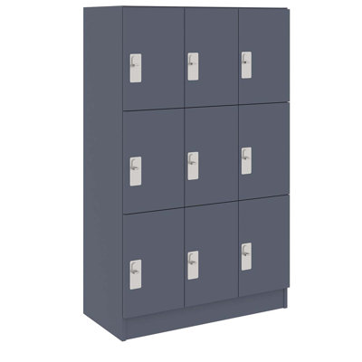 Armoire-penderie triple à neuf compartiments avec porte