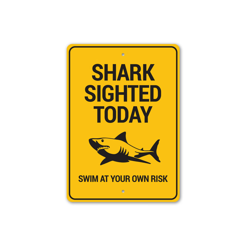Enseigne de requin, H 18 po x l 12 po x P 0,06 po