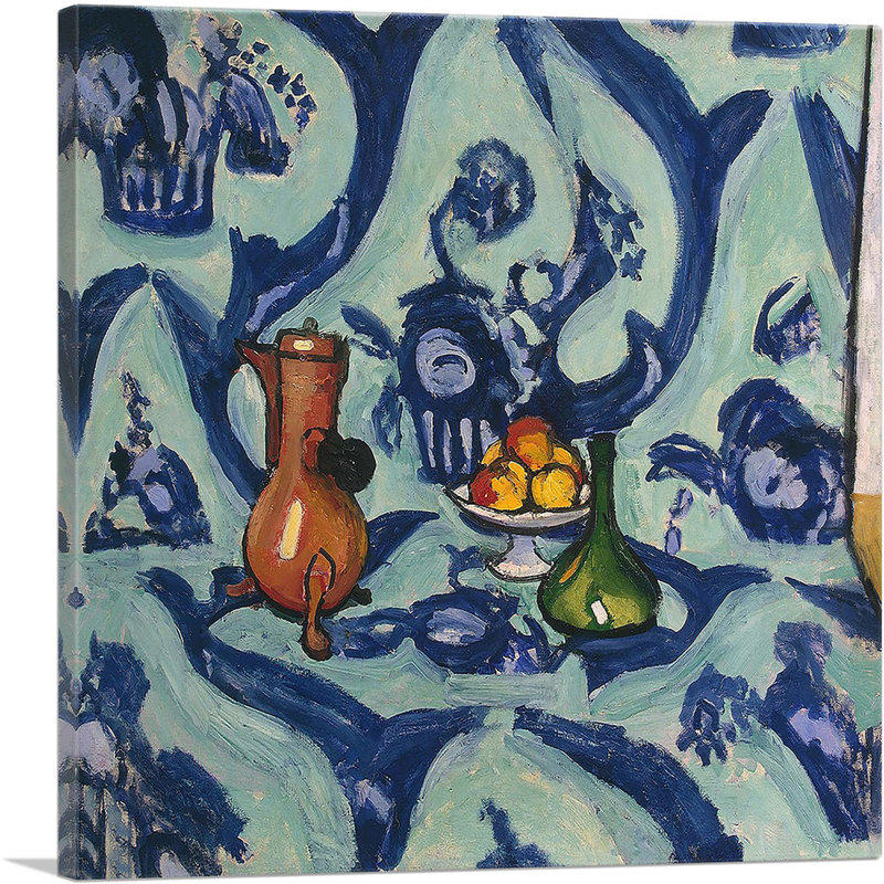 Nature morte avec nappe bleue 1906 par Henri Matisse - reproduction d'art sur toile tendue, H 26 po x l 26 po x P 1,5 po