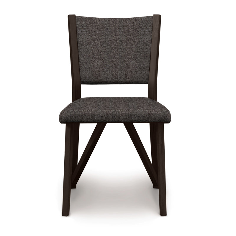 Exeter Upholstered Dining Chair, Fabric Dark Slate, Smoke Cherry