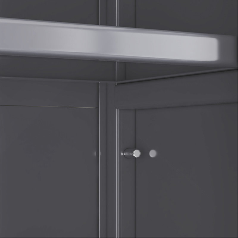 Étagères de cuisine à portes ouvertes Armoire de rangement à micro-ondes à plusieurs niveaux, Grey