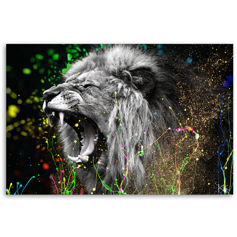 Lion Animal Nature - Wrapped Canvas Print, 80cm H x 120cm W