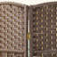 Paravent 4 panneaux, écran d'intimité pliant de 6 pi de hauteur, cloison en bois autoportante tissée à la main pour bureau à domicile, chambre à coucher, brun-31230686-127659246-127659247