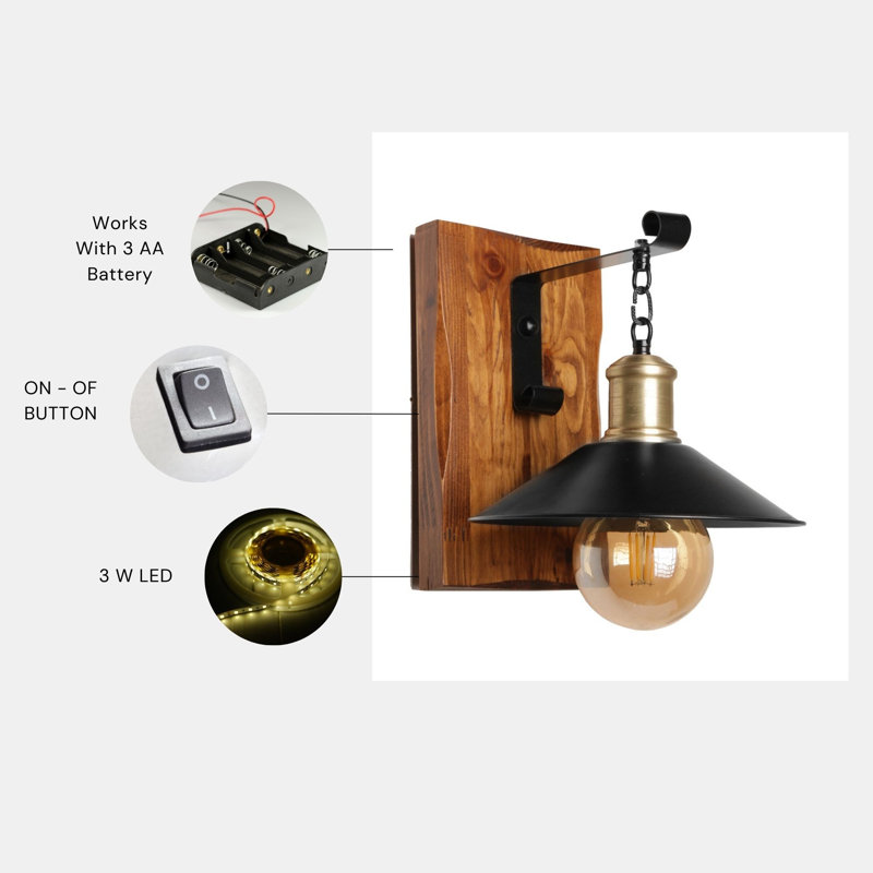 Belleview Wood LED Wallchiere