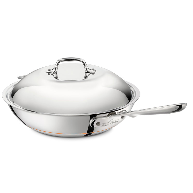 Cœur en cuivre All-Clad 4 pintes Sauteuse en acier inoxydable avec couvercle