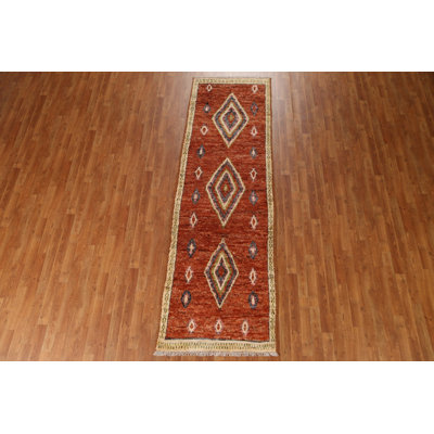 Tapis de couloir marocain oriental noué à la main 3 x 10