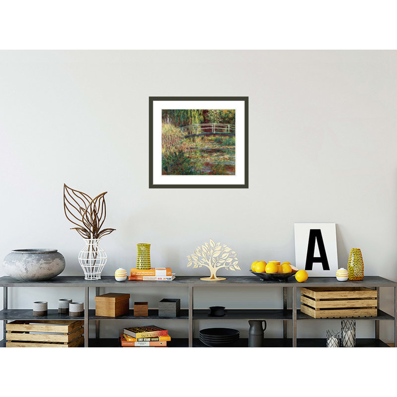 «Waterlily Pond: Pink Harmony» par Claude Monet, impression giclée sur cadre, H 23,5 po x l 25,49 po