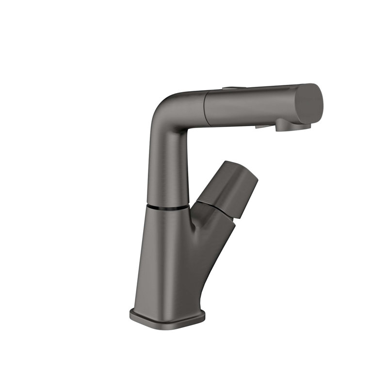 Pull-Down Bathroom Sink Faucet With Three Water Modes, Gunmetal Black