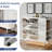 41.9" W High Gloss PET 2 Flip Door 1 Cabinet Shoe Storage With Bottom LED Light-1269142796
