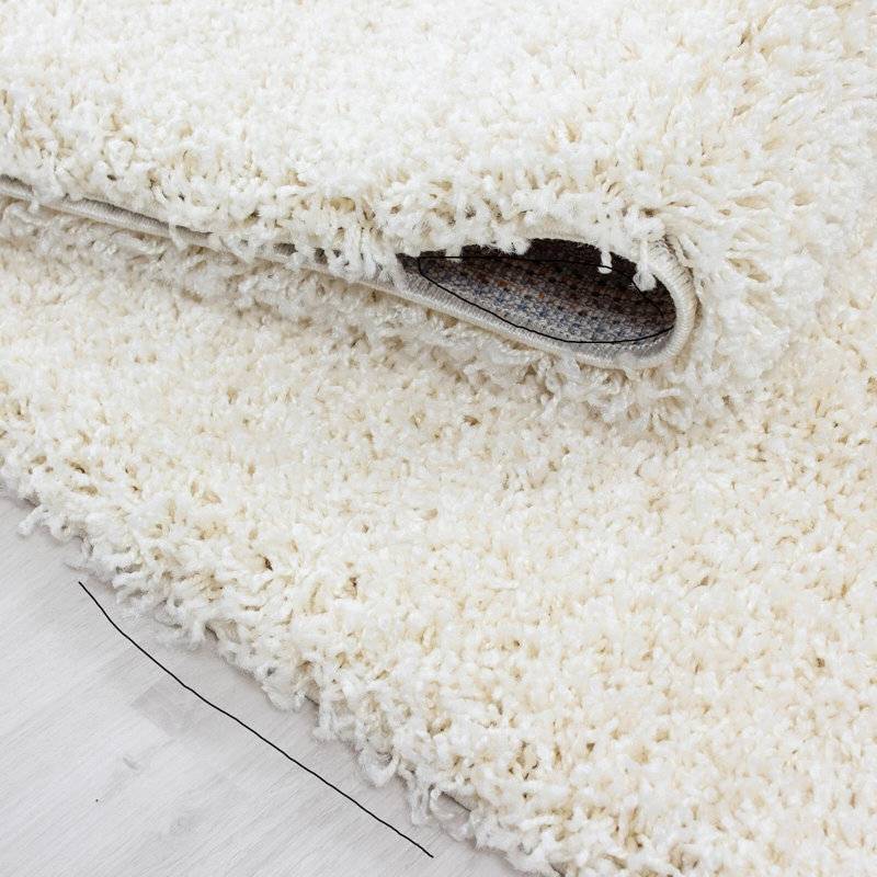 Solid Colour Shag Area Rug, Rectangle 160 x 230 cm