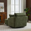 Chaise pivotante rembourrée avec repose-pieds avec rangement-101644159