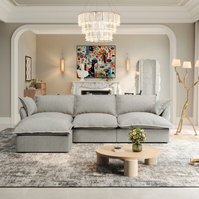 Upholstered Sofa, Cloud Sofa Modular Sectional Sofa Couch Down Fill Cushions Soft Couches For Living Room by Latitude Run